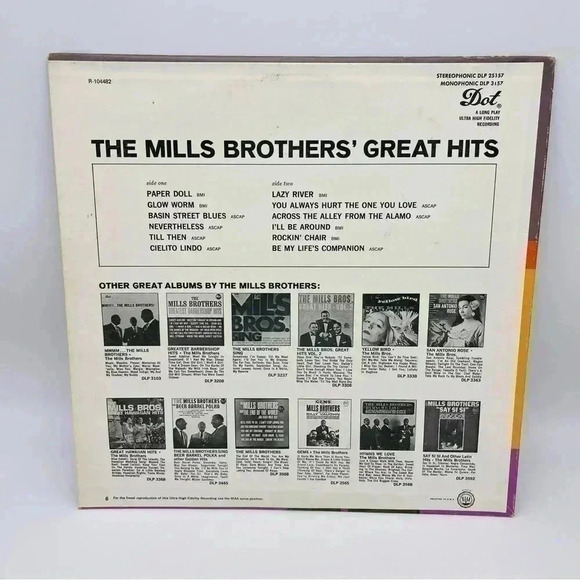 Vintage Vinyl The Mills Bros. Great Hits Album - Picture 2 of 5